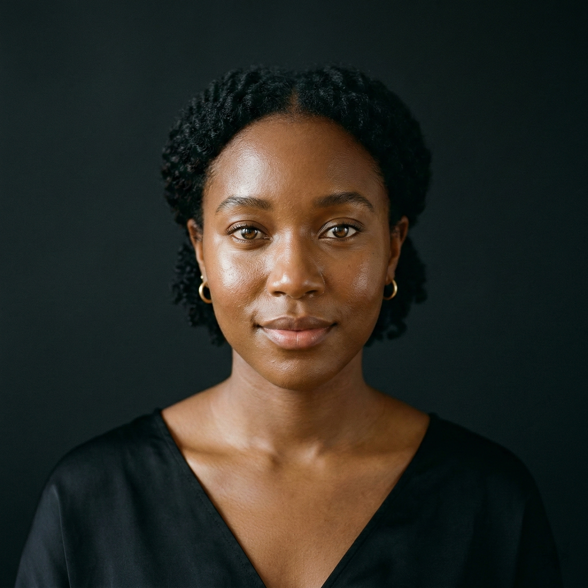 Melanin-rich skin close-up